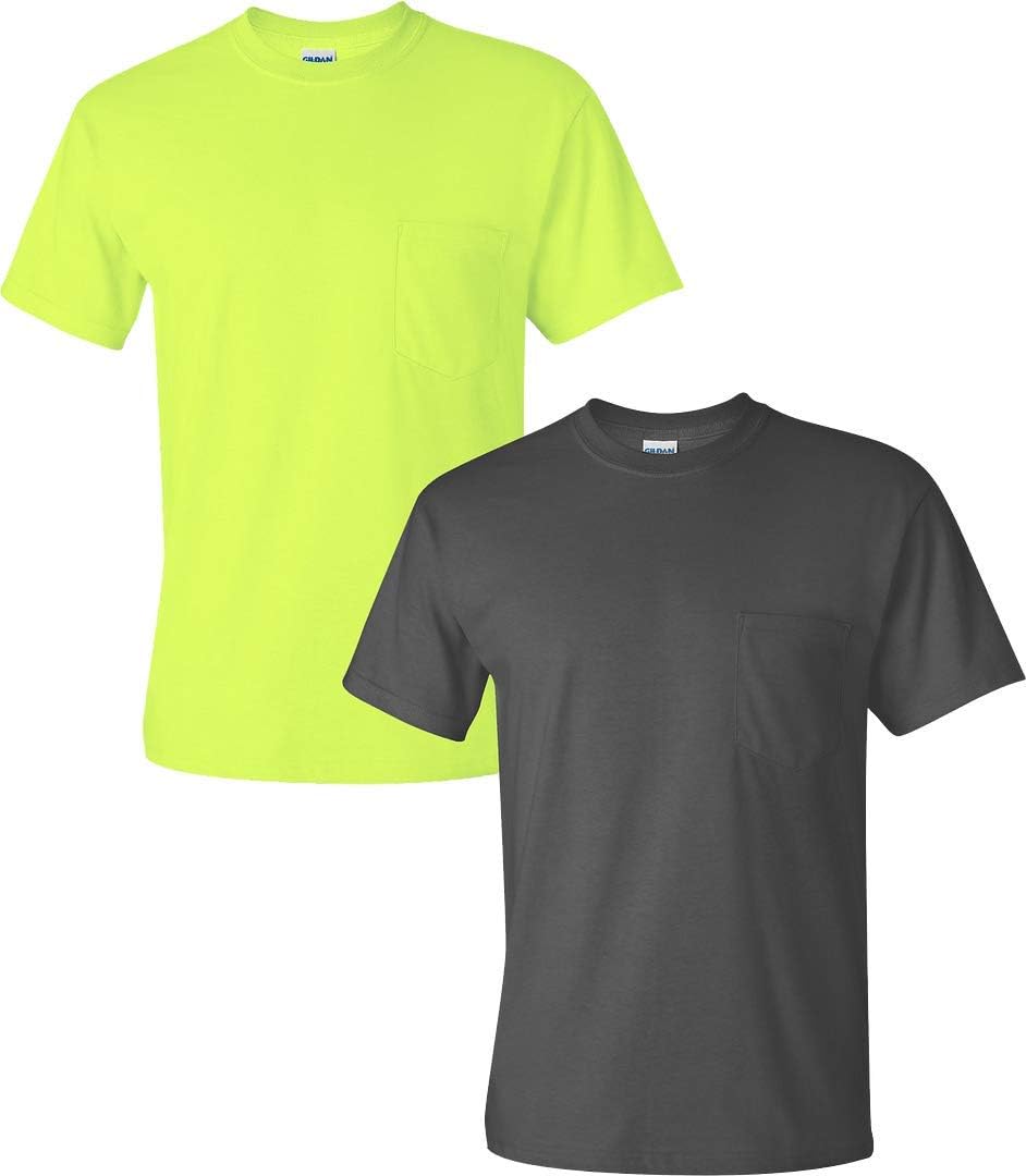 Gildan Unisex Adult Ultra Cotton T-Shirt with Pocket, Style G2300, 2-Pack