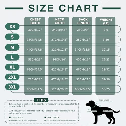 Suéter de cachorro grande, suéter de outono para cães meninos, gola rolê térmica, suéter de Natal pa