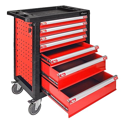 DEMA Werkstattwagen Werkzeugwagen Schubladenwagen Carlos gefüllt mit Werkzeug Handwerkzeug 260-tlg. – Bild 4