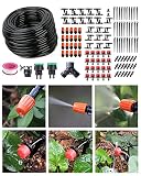Yulaiyoen Drip Irrigation Kit, Garden Micro Irrigation System with 98ft 1/4" Blank Distribution Tubi