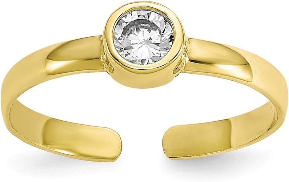 10k Yellow Gold CZ Toe Ring