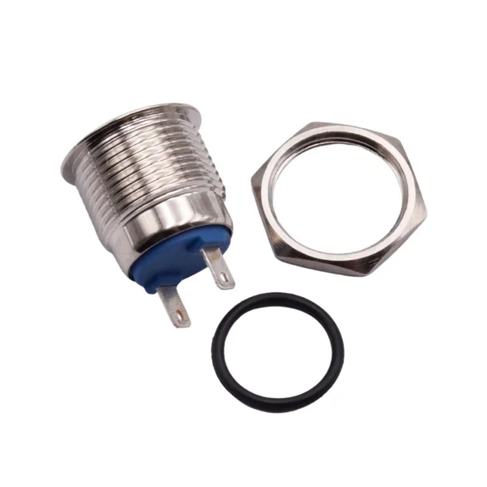 Luz indicadora de LED de Metal de 16mm lámpara indicadora montada en Panel lámpara de señal 12V 24V 220V LED rojo verde azul 1 Uds(Other voltage Red)