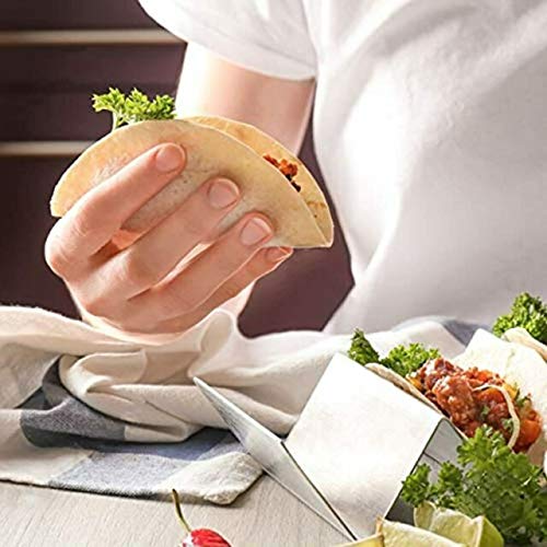 Set Of 12 Metal Taco Holders - Stainless Steel Taco Trays- Dishwasher, Oven, And Grill Safe - Great For Sandwiches And Hotdogs Too (12) #TOP4
