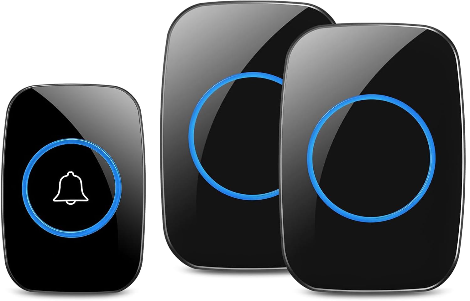 YAYUSI Waterproof Wireless Doorbell, Door Bell 1 Transmitter and 2 Receiver, 5 Volume Levels, Silent Mode, 60 Melodies, 300 Meters Range LED Indicator for Home, Offices, Hotels-image-18