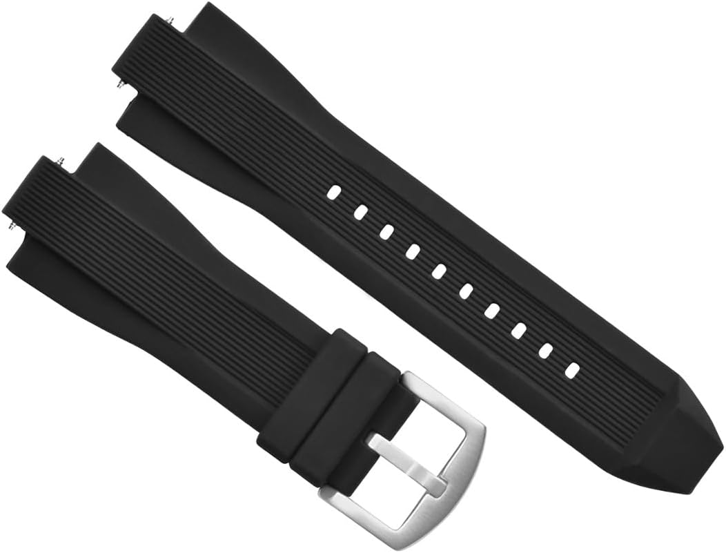 Ewatchparts Rubber Watch Band Strap Compatible With Michael Kors Mk9016 Mk8295 Mk8511 Mk8296 Mk8325 Black