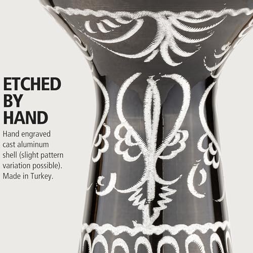 Meinl Percussion Mini Darbuka Egyptian Goblet Drum, Hand Engraved — Made in Turkey — Synthetic Head, 2-Year Warranty (HE-052)