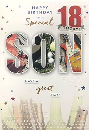 Son Birthday Card with Special Ages 18TH 21ST 40TH 50TH Have A Great Day