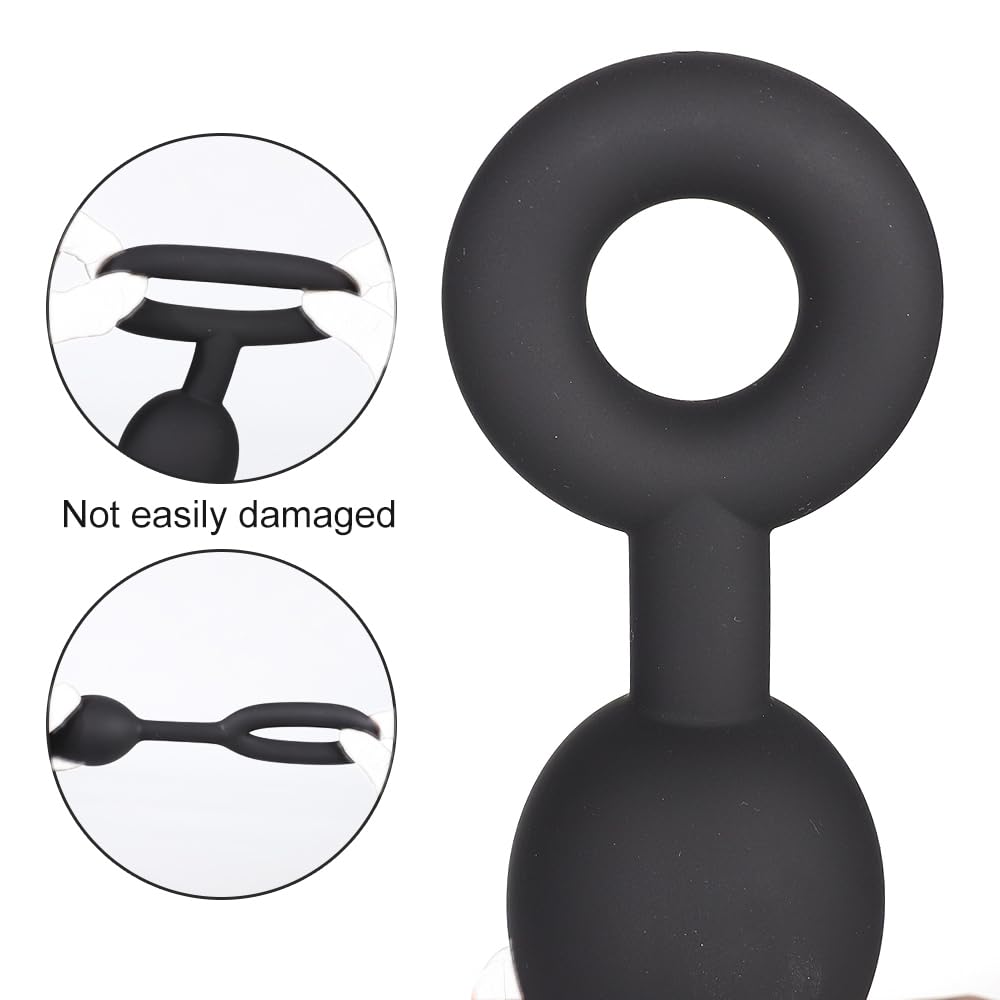 Eiförmiger Analkugeln Silikon Anal Plug Sex Toys Analplug Analspreizer Anal Beads Analkette Super Weich und Langlebig Butts Plug Dilator Adult Anal Trainer Sexspielzeug für Männer Frauen (L)