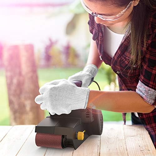 Bild 5 - Jellas Bandschleifer 75 mm × 533 mm mit 10-teiligen Schleifbändern und Staubbeutel, Tischschleifer mit variabler Drehzahlregelung, 2-in-1-Staubsaugeradapter, 3 Meter langes Netzkabel