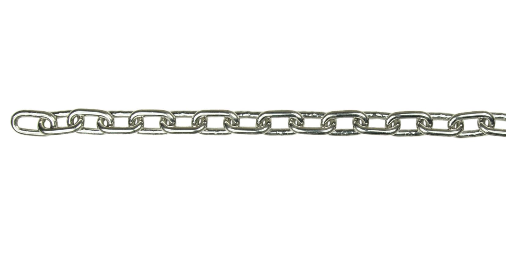 KAMERO Edelstahl V4A Kettenschloss mit Vorhängeschloss, 4mm 200cm | rostfrei