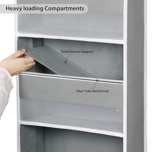 image for Univivi Over Door Hanging Organizer Storage with 5 Large Pockets and 3