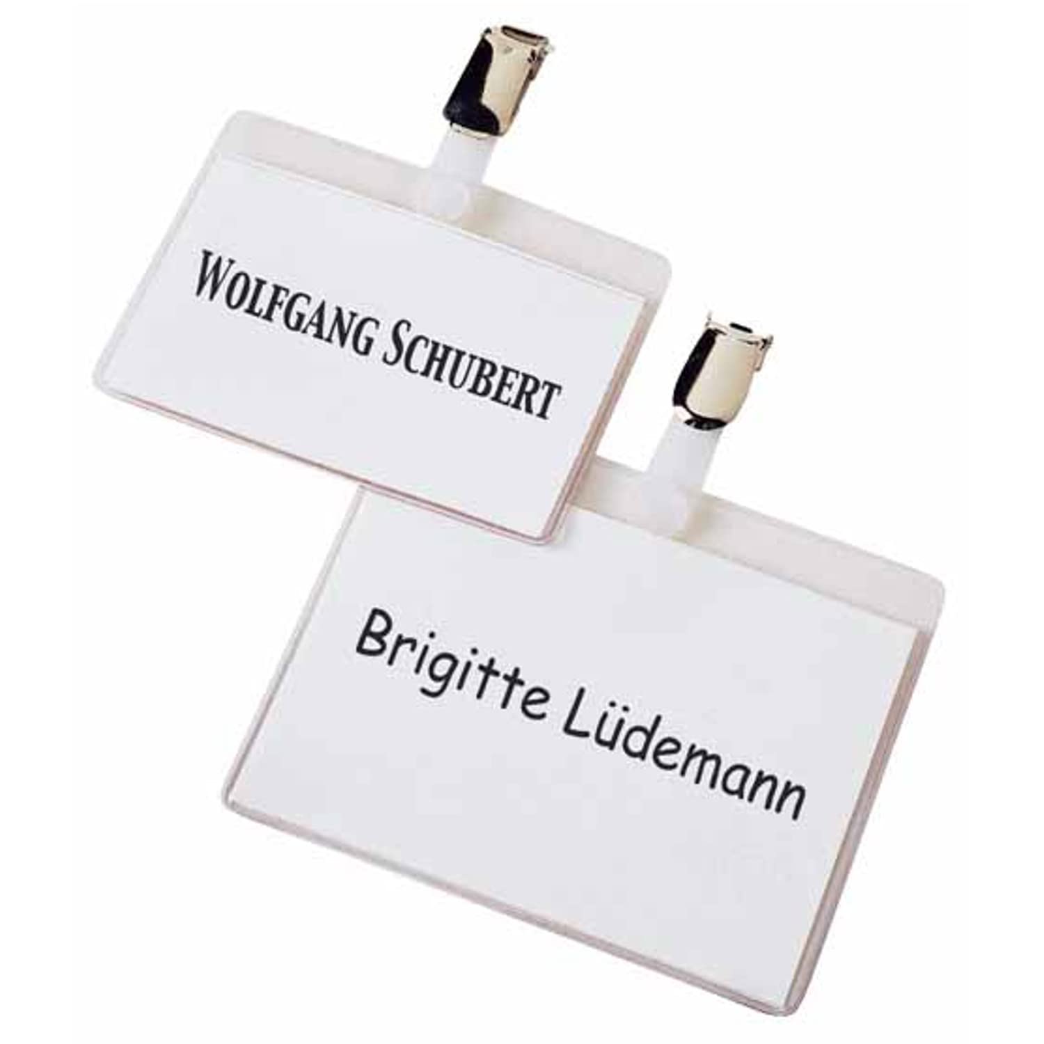 Name Badge with Clip 90 x 54 mm Pack of 25