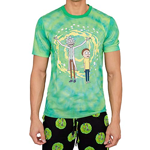 Underboss Rick and Morty Adult Dimension Portal T-Shirt and Lounge Pants Pajama Set2
