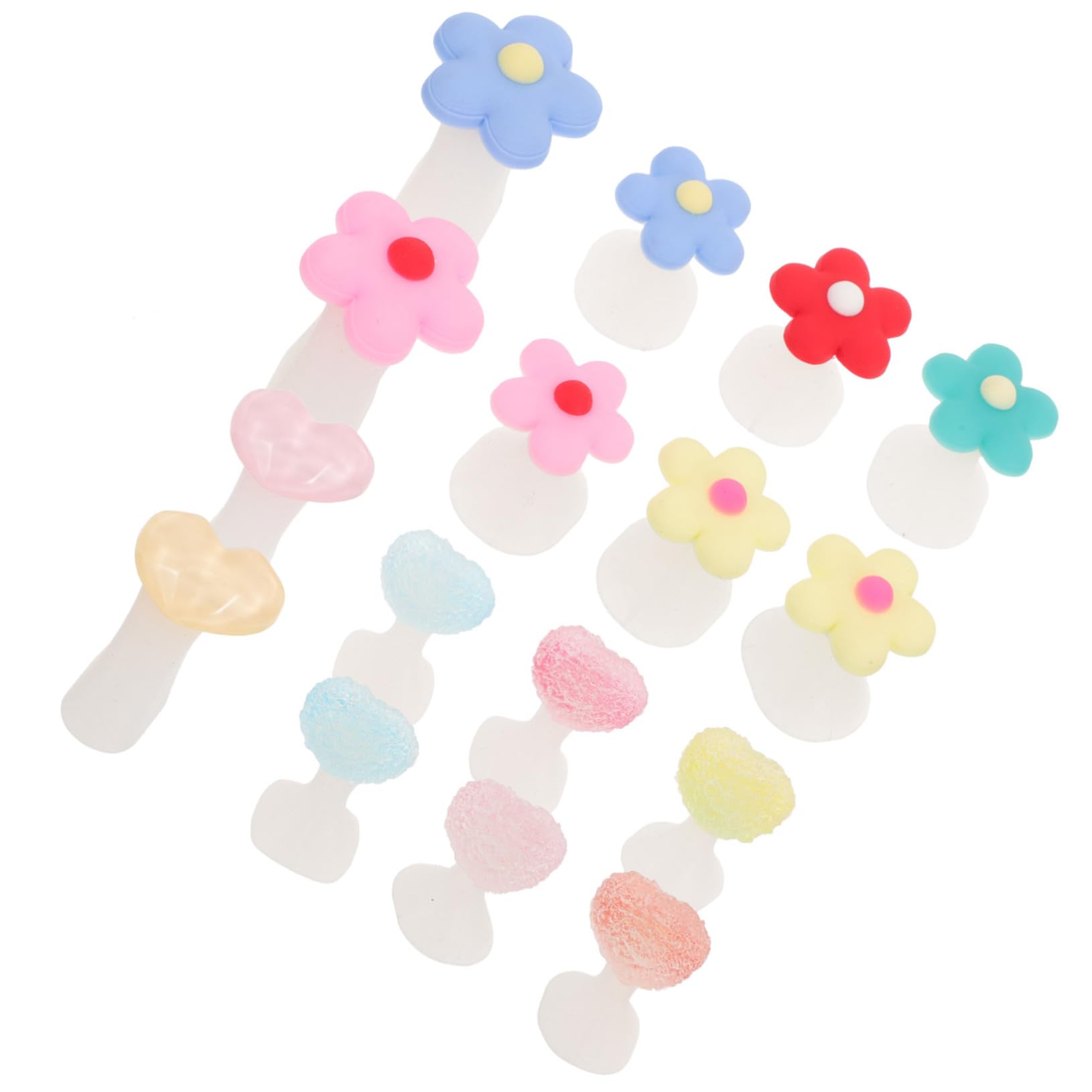 IWOWHERO 16pcs Flower Toe Separators for Silicone Nail Supplies Toe Separator Manicure Gel