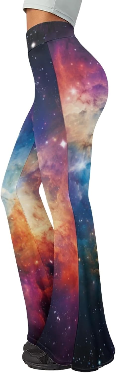Forchrinse Music Piano Flared Pants for Women Wide Leg Pants Stretchy Yoga Leggings Bootcut Causal Pazallo Pants,XS-2XL
