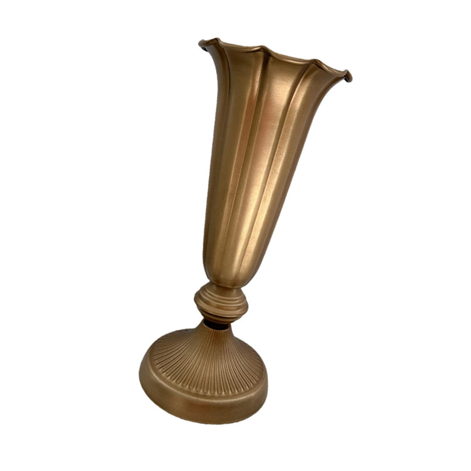 Kalttoy Metal Flower Trumpet Vases, Wedding Centerpieces Flower Vases for Home Party Decorations Flowers Arrangements Vase Gift Metal Trumpet for Centerpieces