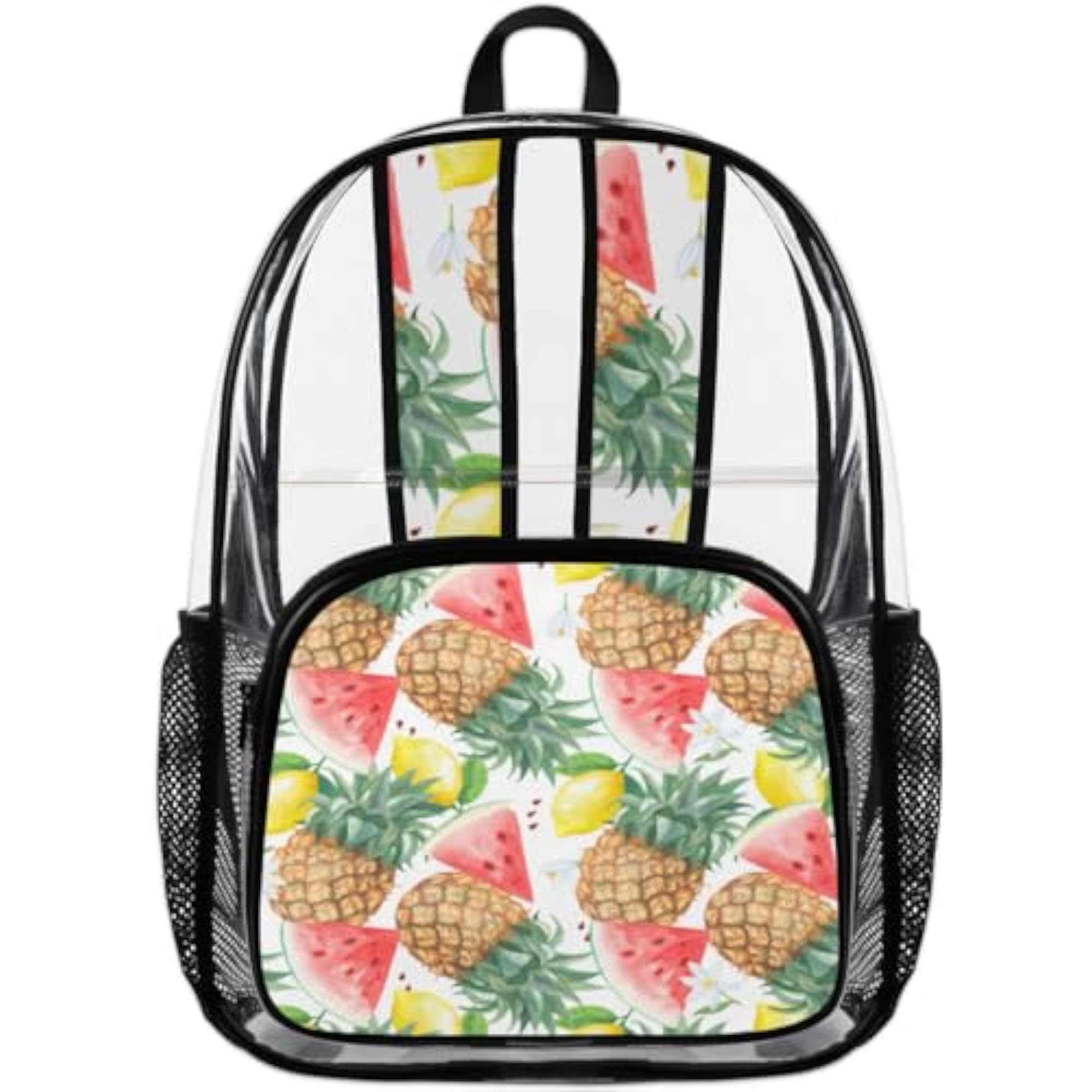 Pineapple Watermelon Clear Backpack with Laptop Compartment
