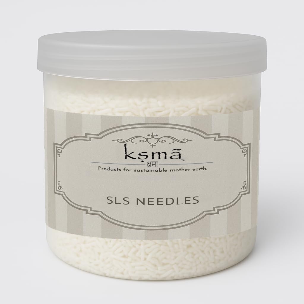 Sodium Lauryl Sulphate 250 Gram (SLS Needles) – High Foaming Surfactant for Soap, Shampoo, Face Wash & Cleaning Product Formulations – Cosmetic & Detergent Raw Material