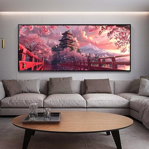 Diamond painting adulte grand format 70x40 cm de rose et art crafts 5D