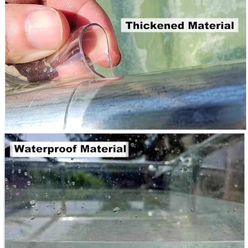 Muhm Piscine Fuori Terra, Trasparente Serbatoio D'acqua Con Acciaio Inossidabile Staffa Pvc Stagno Dei Pesci Spessore 13Mm Piscina Limpida, Facile Da Installare (Color : Clear, Size : 100X66X60CM) - 5