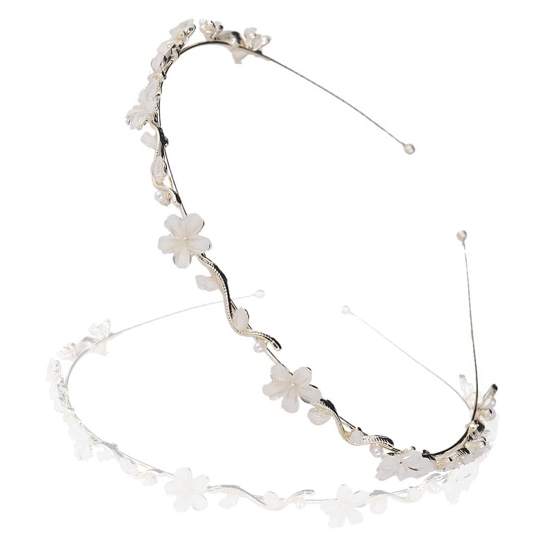 ZORVUJI Haarschmuck Kommunion Mädchen Silber Blumen Haarreif Hochzeit Braut Kopfschmuck Erstkommunion Festlich