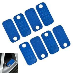 Reifenmarkierer Reifenmarker Reifen Markierung für Reifenwechsel - 8 Stück Reifenmarkierset Geeignet für Reifenventile, Reifenmarker Beschriftete RR, LR, RF, LF für Reifenlagerung und Positionierung
