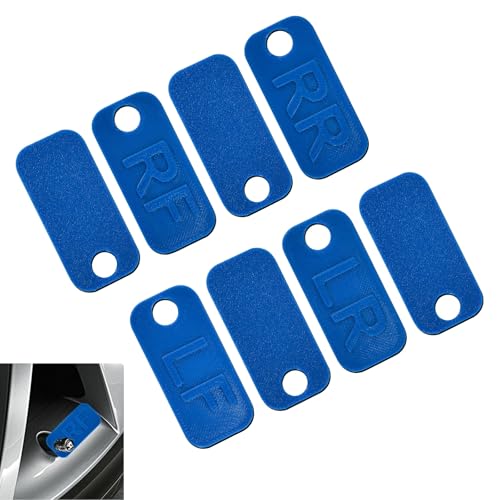Reifenmarkierer Reifenmarker Reifen Markierung für Reifenwechsel - 8 Stück Reifenmarkierset Geeignet für Reifenventile Reifenmarker Beschriftete RR LR RF LF für Reifenlagerung und Positionierung