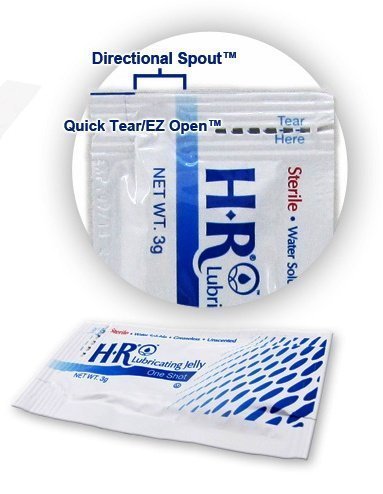 HR Pharma "One Shot" Sterile Lubricating Jelly, 5 gram per unit, Box of 144