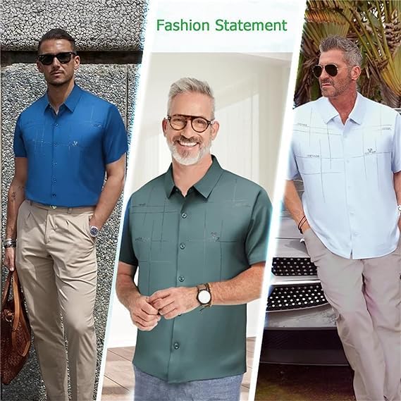 Men's Breathable Ice-Silk Stretch Shirt, Men's Silk Shirt, Silk Undershirts for Men, Silk T Shirts for Men