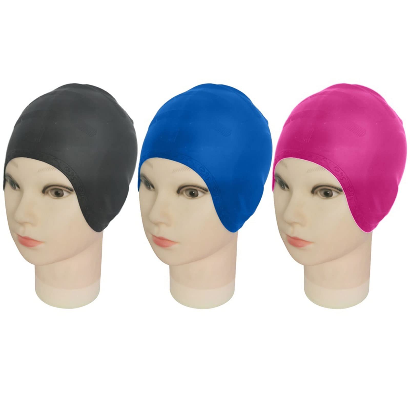 Cuffia da nuoto in silicone, unisex, per adulti, impermeabile, protezione per le orecchie, per sport e immersioni, elastica (1)