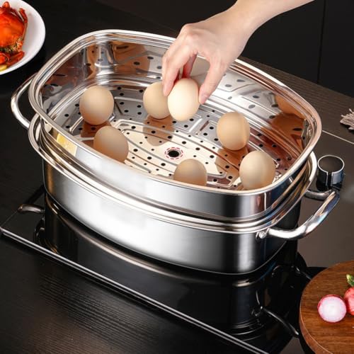 Olla ovalada de acero inoxidable de 42 cm con accesorios de servir 4