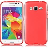 HR Wireless Samsung Galaxy Prevail LTE Core Prime G360 Frosted TPU Cover - Retail Packaging - Red
