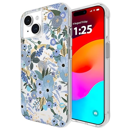 Coque iPhone 15 antichoc motif floral compatible MagSafe accessoire protection robuste 6,1 pouces