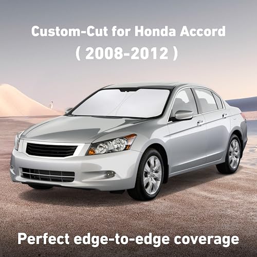 Image of EcoNour Windshield Sunshade Compatible for Honda Accord 2008-2010 2011 2012, Sun Visor for Front Windshield & Window Sun Shade Cover, UV Heat Blocker & Protector, Car Accessories