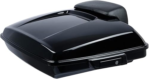 Miniatura 2 de XMTMOTO Tronco de afeitar negro vívido + almohadilla de respaldo+ estante de montaje + kit de herramientas de acoplamiento para modelos Harley