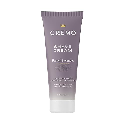 Cremo Crema de afeitar hidratante de lavanda francesa, sorprendentemente superior ultra-Slick crema de afeitado para mujeres, combate los rasguños,