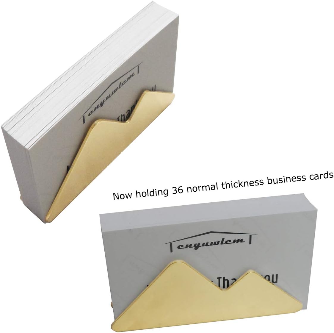 Metal Desk Card Holder Brass Business Card Display Stand for Women Men Gold 1 Pack image 5