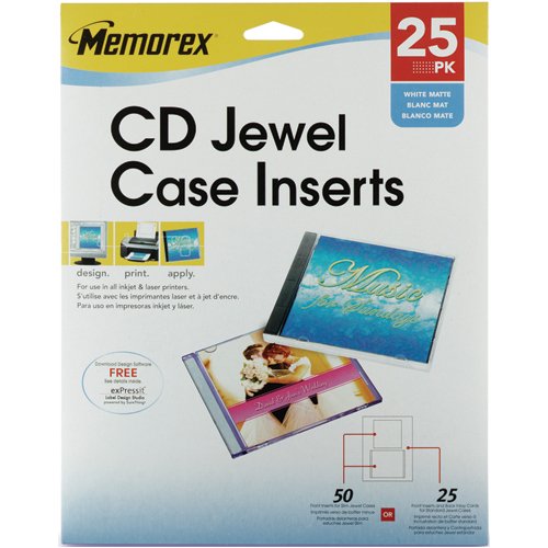 Memorex 3202-0710 CD/DVD Jewel Case Inserts (MEMOREX 32020710) (Discontinued by Manufacturer)