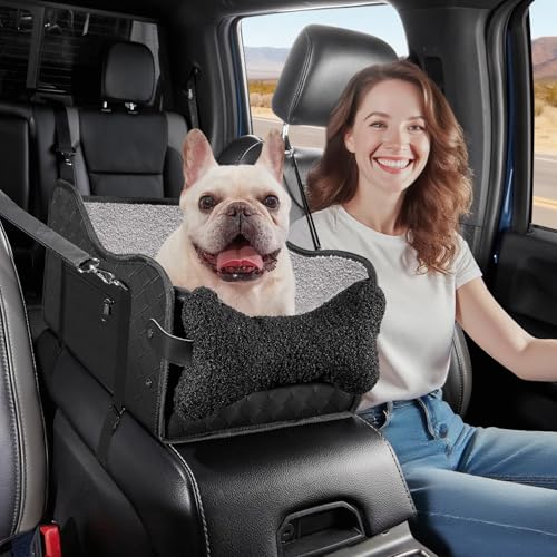 TKYZ Center Console Dog Car Seat for Small Dogs, Black