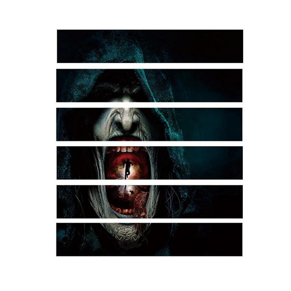 Naklejki Na Schody Mural Samoprzylepne1 Zestaw / 6 Sztuk Malowanie Ścienne Dekoracje Schody Naklejki Halloween Horror Diabeł-18 * 100 Cm * 6 Sztuk