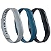 AIUNIT Compatible Fitbit Flex 2 Band, Replacement for Fitbit Flex 2 Accessory Bands Fashion Sport Fitness Wristbands w/Fastener Clasp for Fitbit Flex 2 3 Pack Men Women Teens Kids Small No Tracker