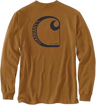 Tシャツ・カットソー Carhartt 'LOGO' T-shirt Carhartt Men's 106363 Relaxed Fit Heavyweight Long-Sleeve