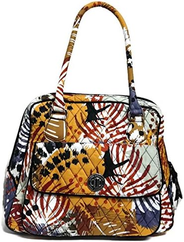 Vera Bradley Turnlock Satchel in Painted Feathers 15679-663