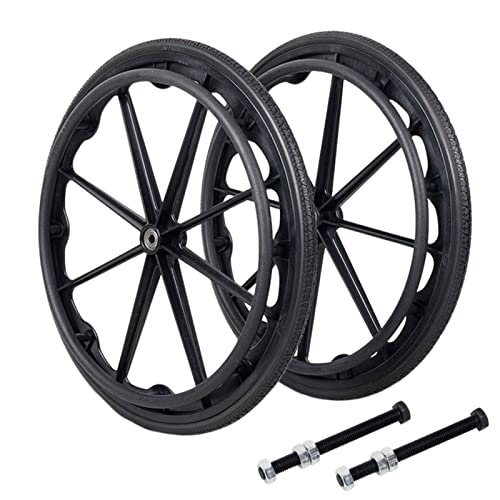 Conjunto de Ruedas/Ruedas para Silla de Ruedas de 24 × 1 3/8 con Volante Manual, Ruedas traseras sólidas Grandes de 24 Pulgadas de Repuesto para sillas de Ruedas manuales, rodamientos de 1/
