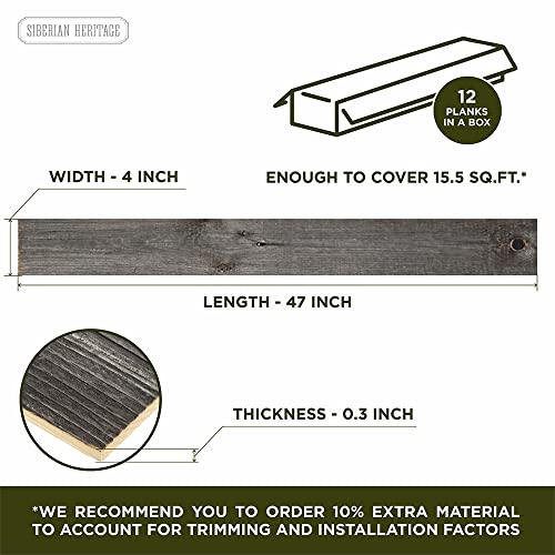 image for RFH Sunbaked Gray Reclaimed Barnwood Planks Wood Accent Wall Wooden Ba