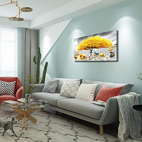 Wall Decorations For Living Room Canvas Wall Art For Bedroom Abstract Wall Decor Black And White Canvas Art Yellow Tree Paintings Bathroom Home Decoration Hang Pictures Office Large Wall Artworks #TOP1