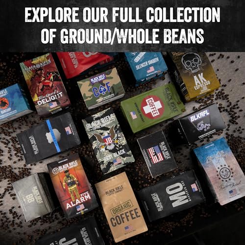 Black Rifle Coffee Company Just Black, 18oz Bag, Ground Coffee Medium Roast - Roasted Blend Made from Arabica Beans - Colombian & Brazilian Beans - Veteran Founded & American Made