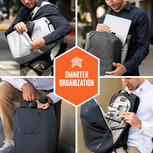 STM Myth 18L Backpack - Durable, Stylish, and Practical Laptop Backpack with Multiple Pockets - Fits 15" Laptop and 16" MacBook Pro with Maximum Laptop Protection - Magnet Black4