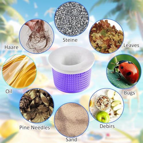 Miniatura 3 de 30 Piezas Calcetines Skimmer Piscina, Filtros De Piscina Para Cesta De Filtro Skimmer, Filtro Skimmer De Nailon, Pool Skimmer Socks, Para Atrapan Hojas, Cabello, Aceite, Cabello, Hierba, Basura