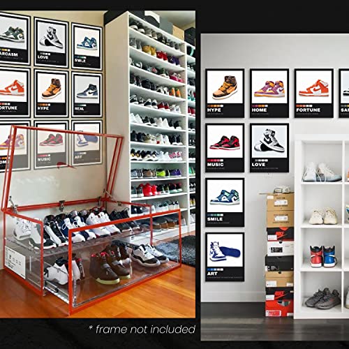 97 Decor Sneaker Poster - Shoe Decor, Shoe Posters For Wall, Sneakerhead Room Decor, Mens Sneaker Wall Art Prints, Cool Sneaker Head Painting Pictures For Teen Boys Bedroom Decorations (8X10 Unframed) #TOP4